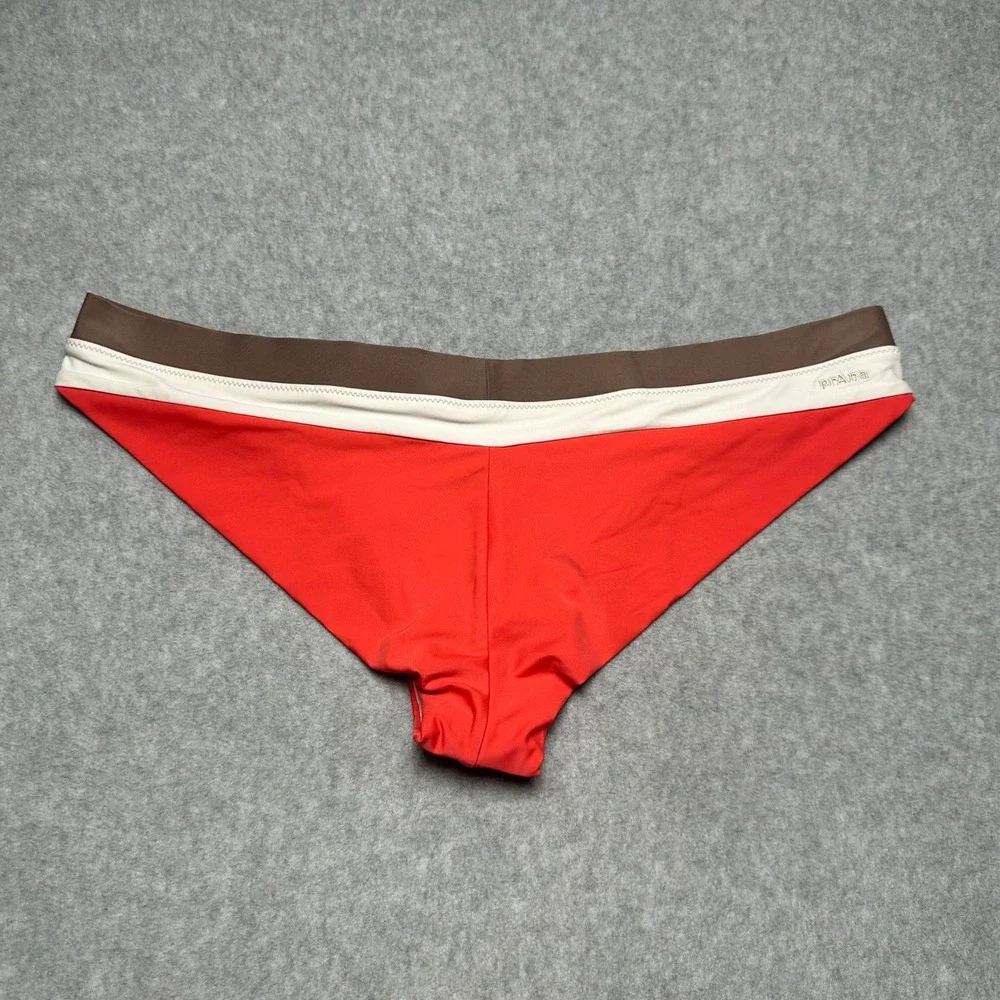 Prana Baja Bound Cheeky Bottom Rose Fire Colorblock Swim Bikini XL 2080641 NEW